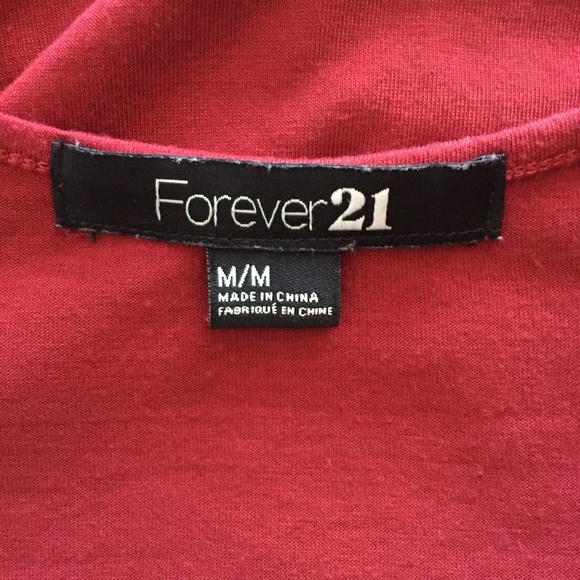 ❗️2 for $10❗️F21 Red Racerback Sequined Sheer Tank - Picture 5 of 6